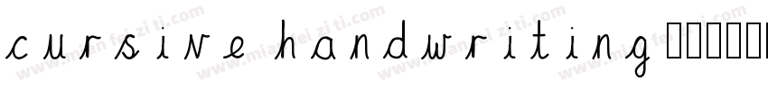 cursive handwriting字体转换